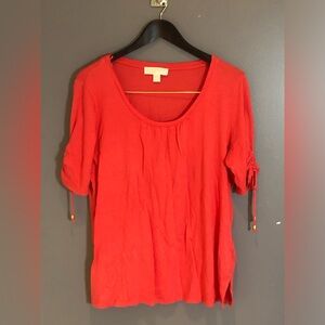 Michael Kors Red Cotton Blend Blouse - Size XL